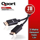 QPORT Q-DP03  3m DISPLAY PORT 1.2V KABLO